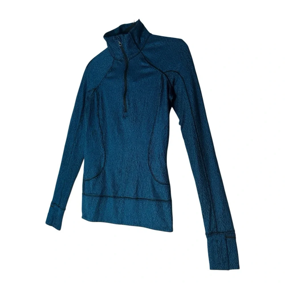 LULULEMON Jacket Size 4 Rush Hour 1/2 Zip Running Luon Spray Jacquard Shocking